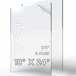Hojas de plexiglás de 18 x 24 pulgadas, láminas acrílicas transparentes  plexiglás de 18 pulgadas de grosor para protección, estantes de Hojas de plexiglás de 18 x 24 pulgadas, láminas acrílicas transparentes  plexiglás de 18 pulgadas de grosor para protección, estantes de