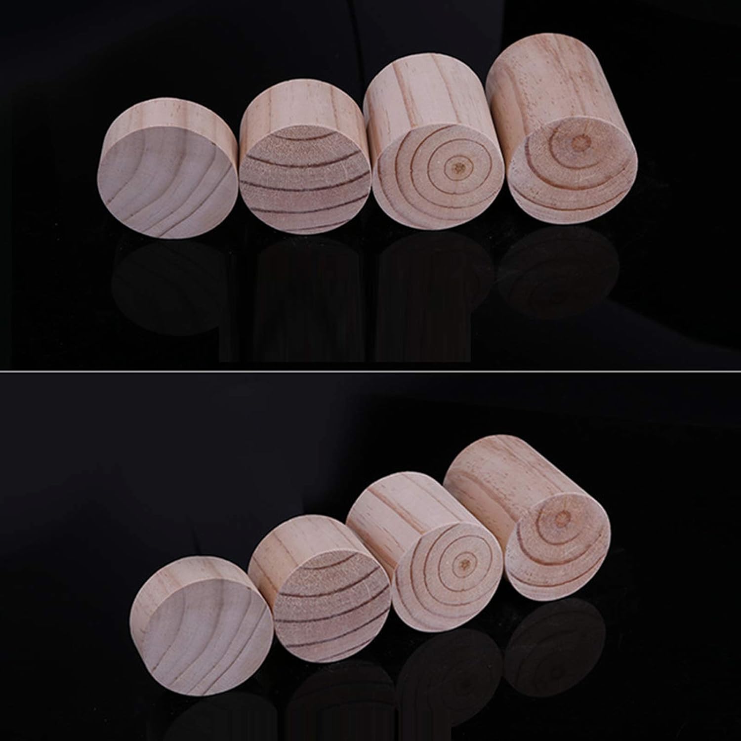 Patas cilíndricas de madera maciza de pino para gabinete, patas de soporte para mesa de café, patas de sofá, patas de cama, 23 tamaños, para mesa de