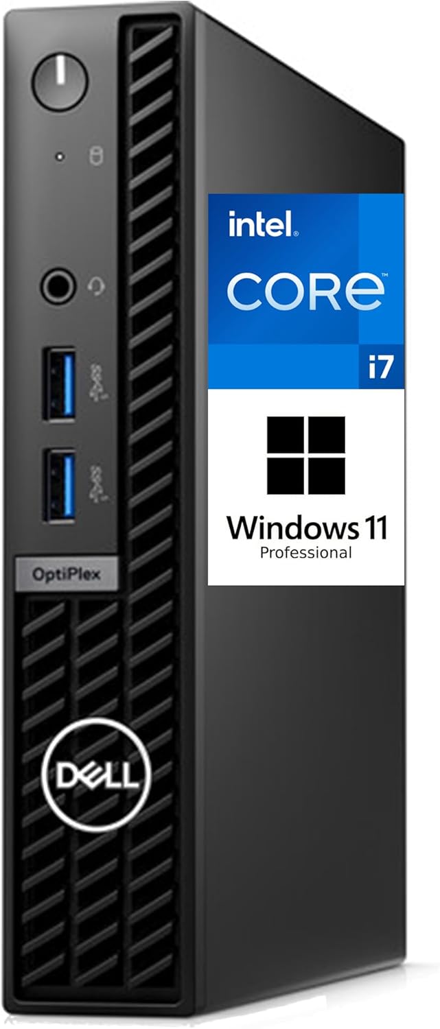 OEM Dell OptiPlex 7010 7000 MFF Intel i7-13700T 16 Core, 64GB RAM, 2TB NVMe, WiFi 6, Bluetooth, DisplayPort, KB y mouse con cable, 3 años, W11P,
