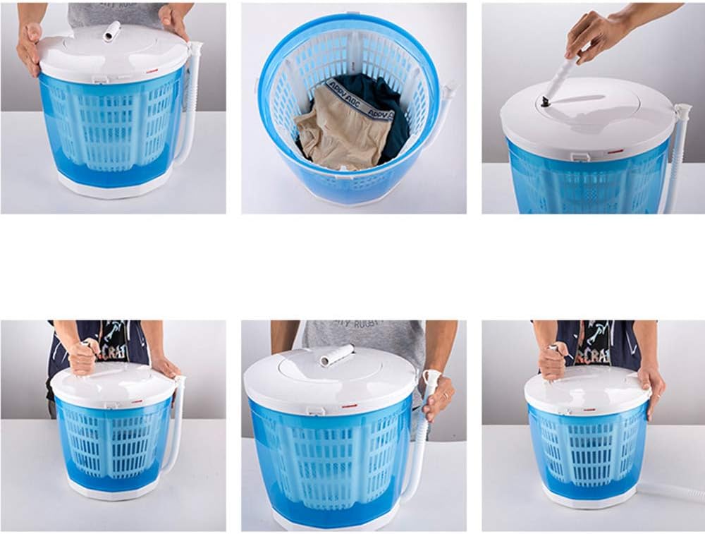Mini secadora manual 26.6 lbs Lavadora y secadora portátil combinada de mano lavadora individual bañera para dormitorios, apartamentos, casas