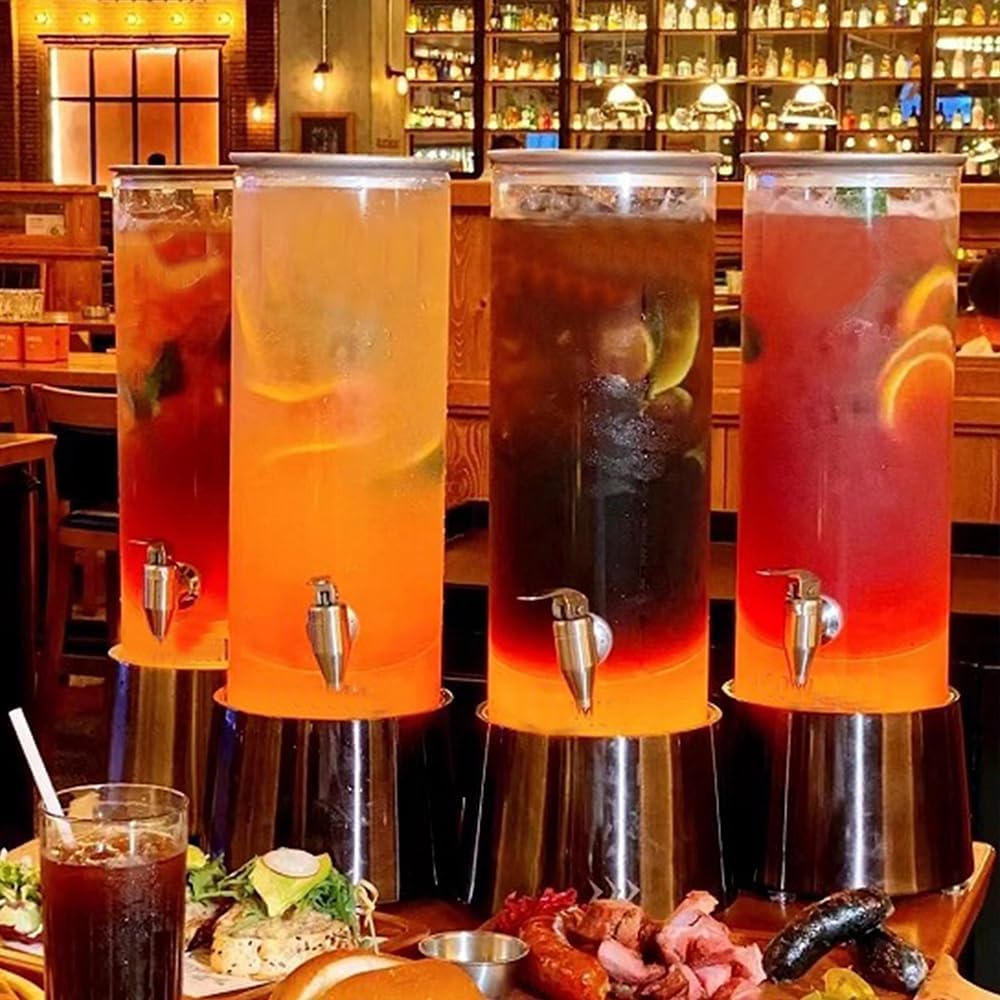 Torre Mimosa roja brillante 3L100 onzas LED dispensador de torre de bebida recargable iluminado torre de cerveza dispensador de bebidas jugo cóctel