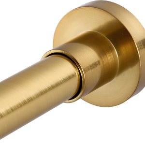 BRIOFOX Barra de cortina de ducha ajustable de 47 a 61 pulgadas, barra de ducha de tensión de resorte, sin perforación, antideslizante, color dorado BRIOFOX Barra de cortina de ducha ajustable de 47 a 61 pulgadas, barra de ducha de tensión de resorte, sin perforación, antideslizante, color dorado