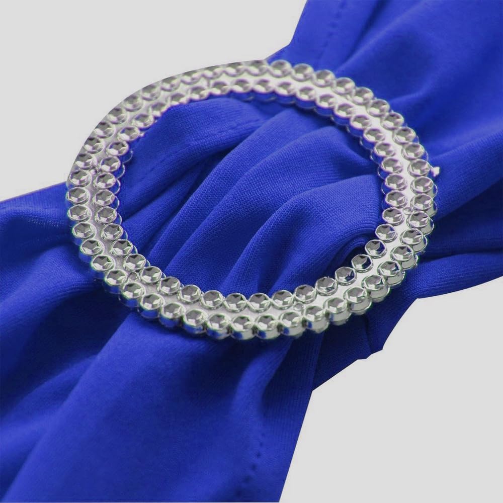 MDS – Paquete de 250 lazos de elastano para silla, universales, bandas elásticas para silla, lazos con hebilla, lazo deslizante para decoración de