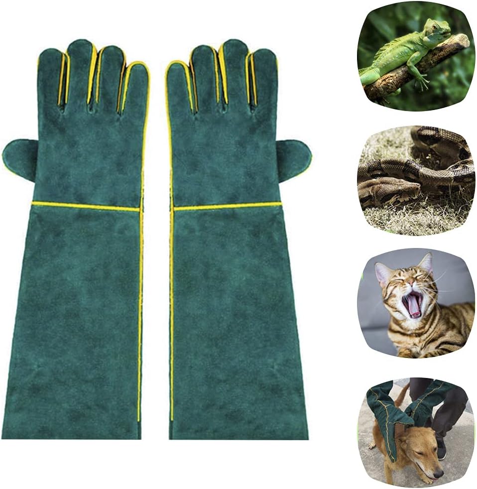 Guantes de trabajo antimordeduras, 23.6in, resistentes a las mordeduras, guantes de manipulación de animales para soldadura, jardinería, manipulación