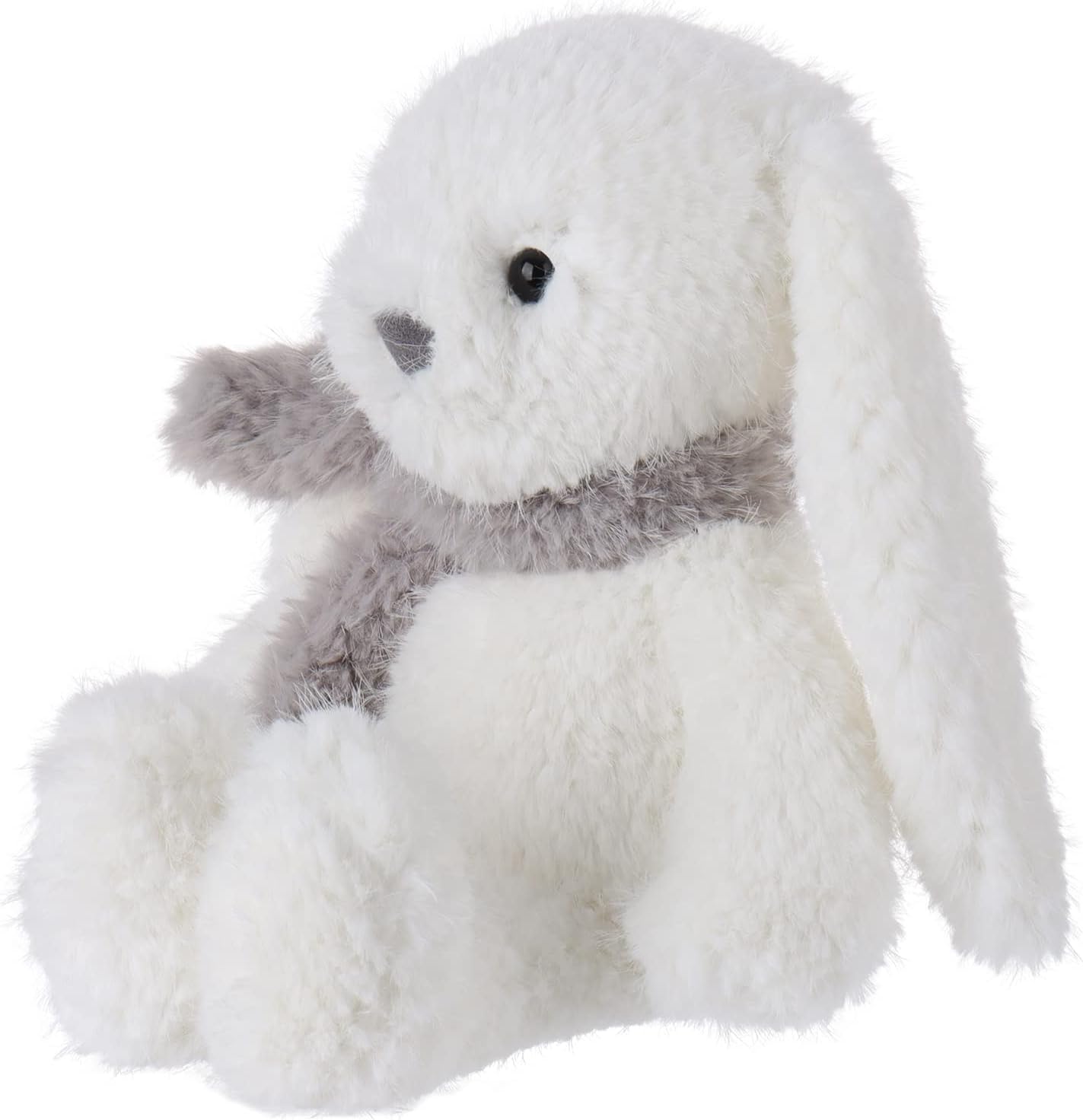 Apricot Lamb Juguetes de peluche blanco conejo con bufanda de peluche suave perfecto para niños 8.5 pulgadas