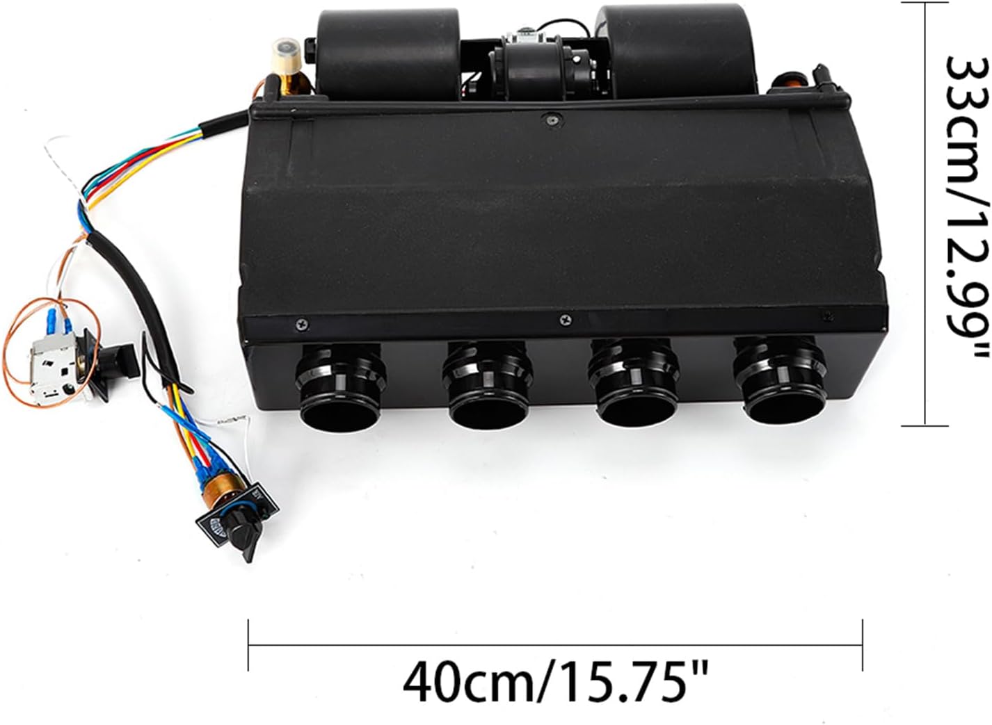 YIPONYT Kit universal de enfriador y calentador de evaporador de CA, unidad de calor y frío, termostato eléctrico de 12 V debajo del salpicadero,