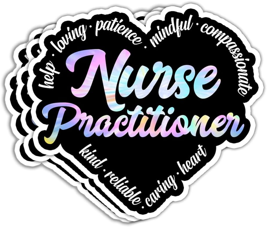 (3 unidades) Calcomanías de enfermera practicante, calcomanías de enfermería, calcomanías médicas, divertidas calcomanías de enfermera practicante,