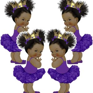 Recortes de fiesta de princesa morada, princesa afroamericana púrpura real cumpleaños baby shower (16 pulgadas) Recortes de fiesta de princesa morada, princesa afroamericana púrpura real cumpleaños baby shower (16 pulgadas)