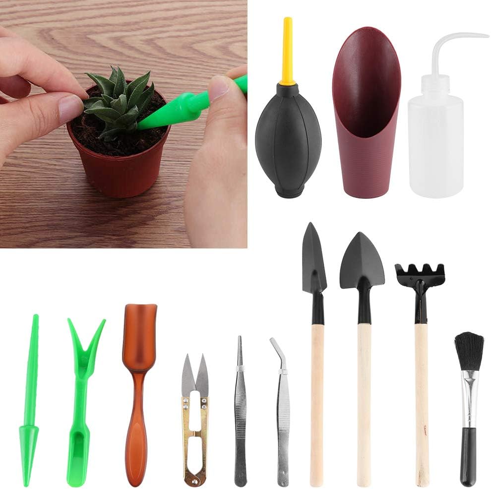 Fydun 13 unids Jardín Herramientas de mano al aire libre Bonsai Plantación Trasplante Flor Suculenta Jardinería Herramientas 13pcs Jardín