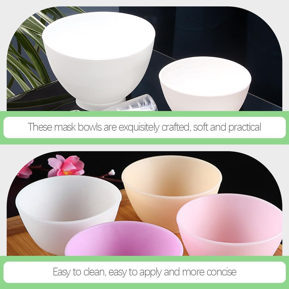 FOMIYES Cuenco de silicona con espátula de silicona, cuencos para mezclar, cuencos de colores reutilizables, tazones de preparación para aperitivos,