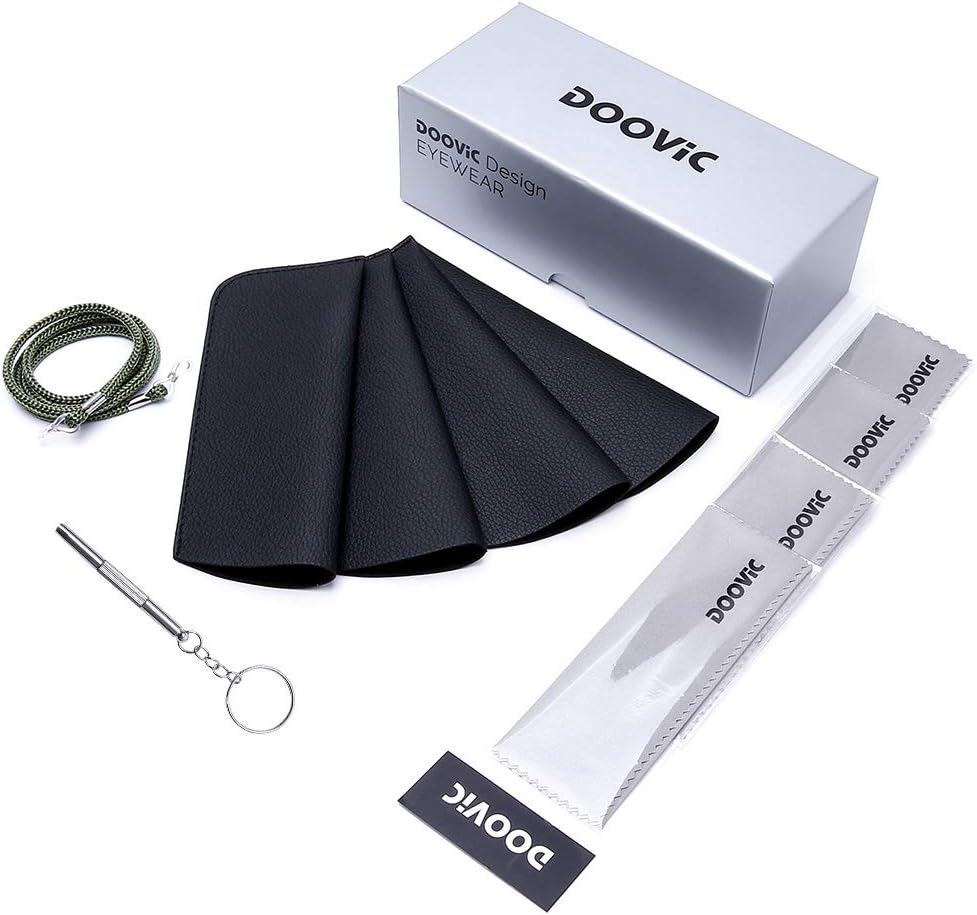 DOOViC Gafas de lectura, paquete de 4 unidades, bloqueo de luz azul, bisagra de resorte, a la moda, clásicos, lectores de computadora para mujeres y
