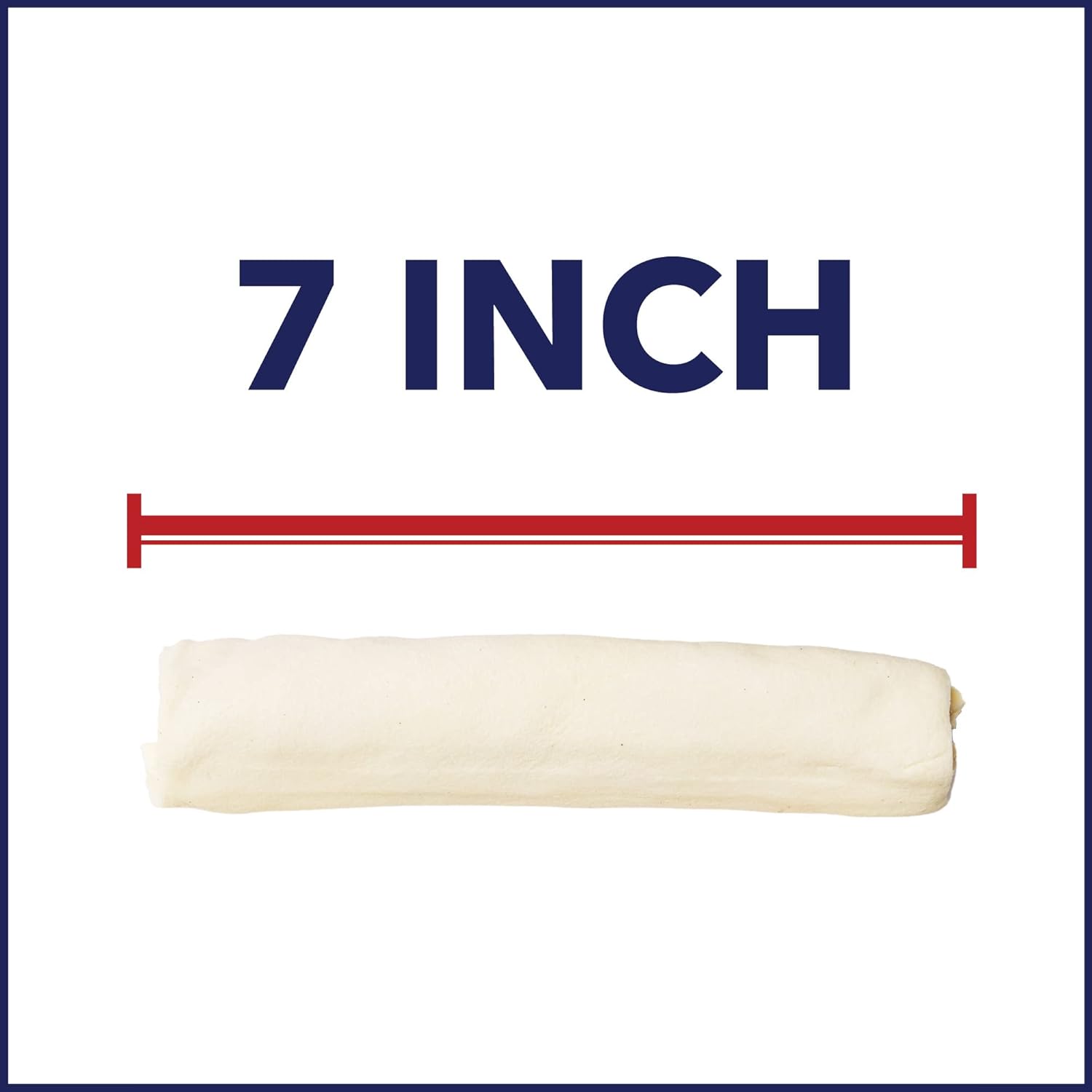 Pet Factory 100 % fabricado en Estados Unidos de piel de res de 7 pulgadas, rollos de golosinas masticables para perros, sabor natural, 4 unidades1