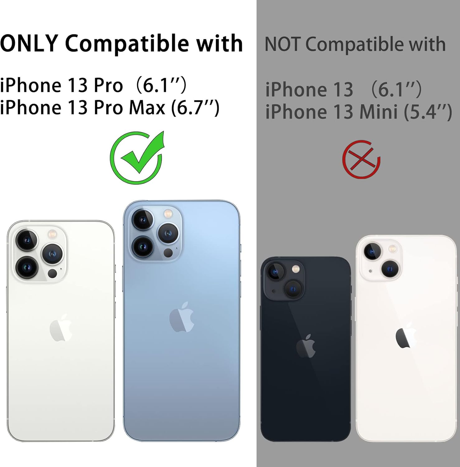 Paquete de 3 protector de lente de cámara de vidrio templado Dengduoduo para iPhone 13 Pro de 6.1 pulgadas y iPhone 13 Pro Max de 6.7 pulgadas,