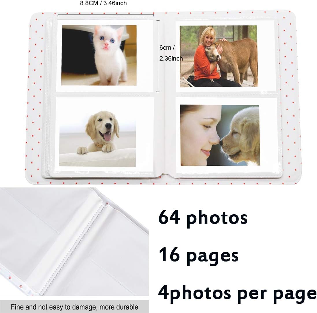 BigTrend – Álbum de película de papel fotográfico de 2 x 3 pulgadas para cámara Fujifilm Instax Mini, Polaroid Snap, Z2300, cámaras instantáneas