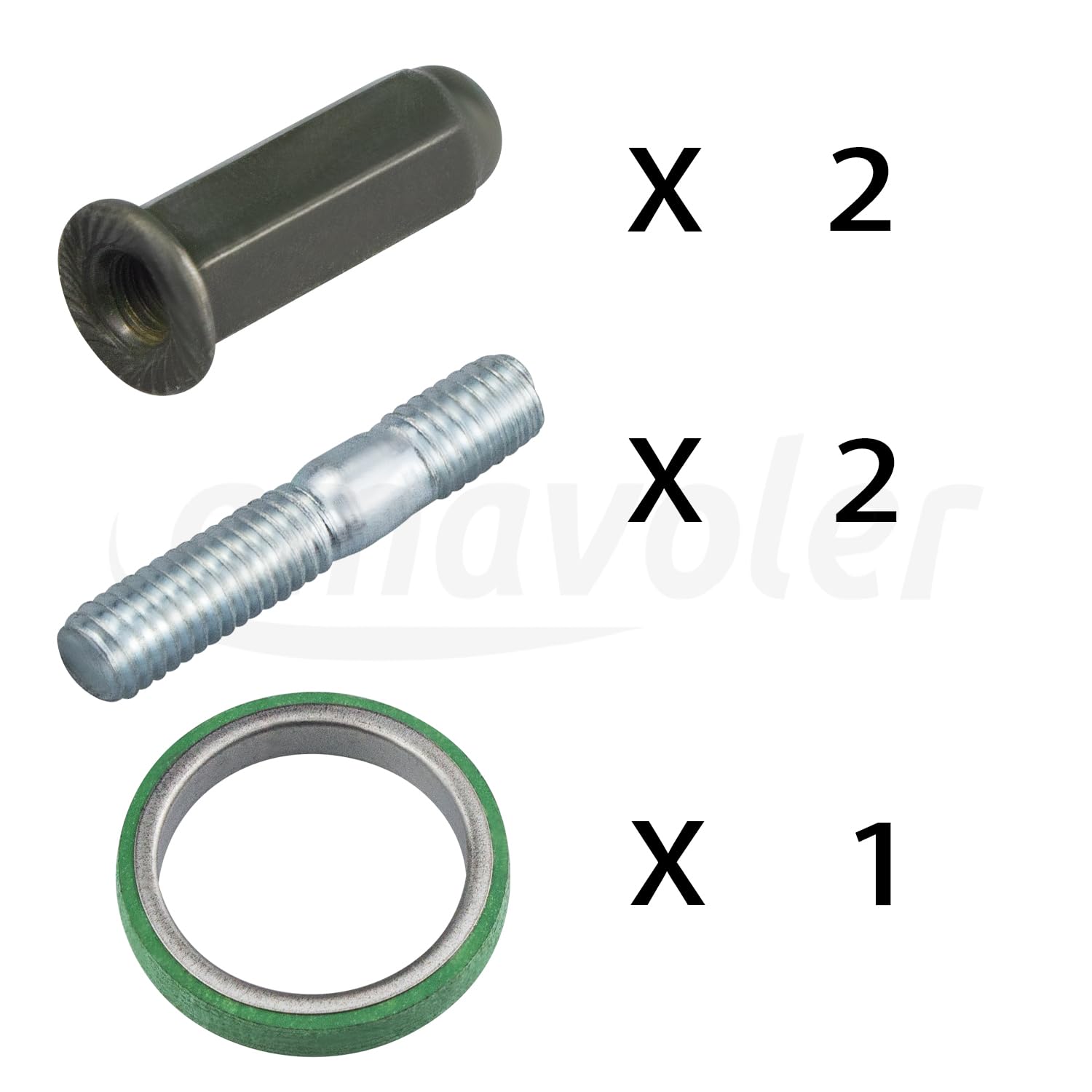 Perno de escape Gy6 con junta, piezas de repuesto para scooters de 50 cc, 125 cc, 150 cc, ATV, ciclomotor, Quad 4 ruedas Dune Buggy. (1 juego)