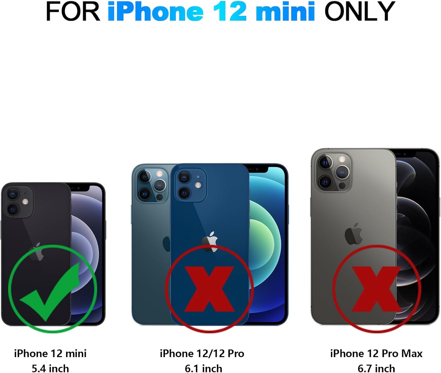Nvollnoe Funda para iPhone 12 Mini con tarjetero resistente de protección de doble capa a prueba de golpes con ranura para tarjeta oculta delgada