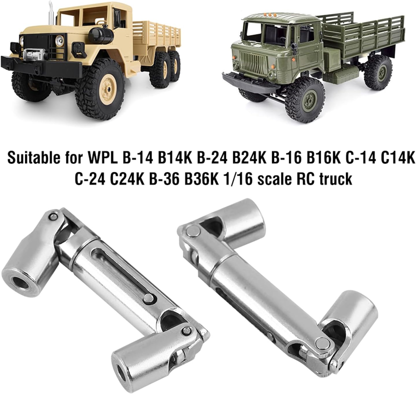 Wpl B36 Upgrade,1 16 Accesorios Rc Crawler,Wpl C24 Partes,Wpl D12 Rc Piezas de Camión,Wpl C24 Piezas de actualización 2 Piezas de actualización Eje