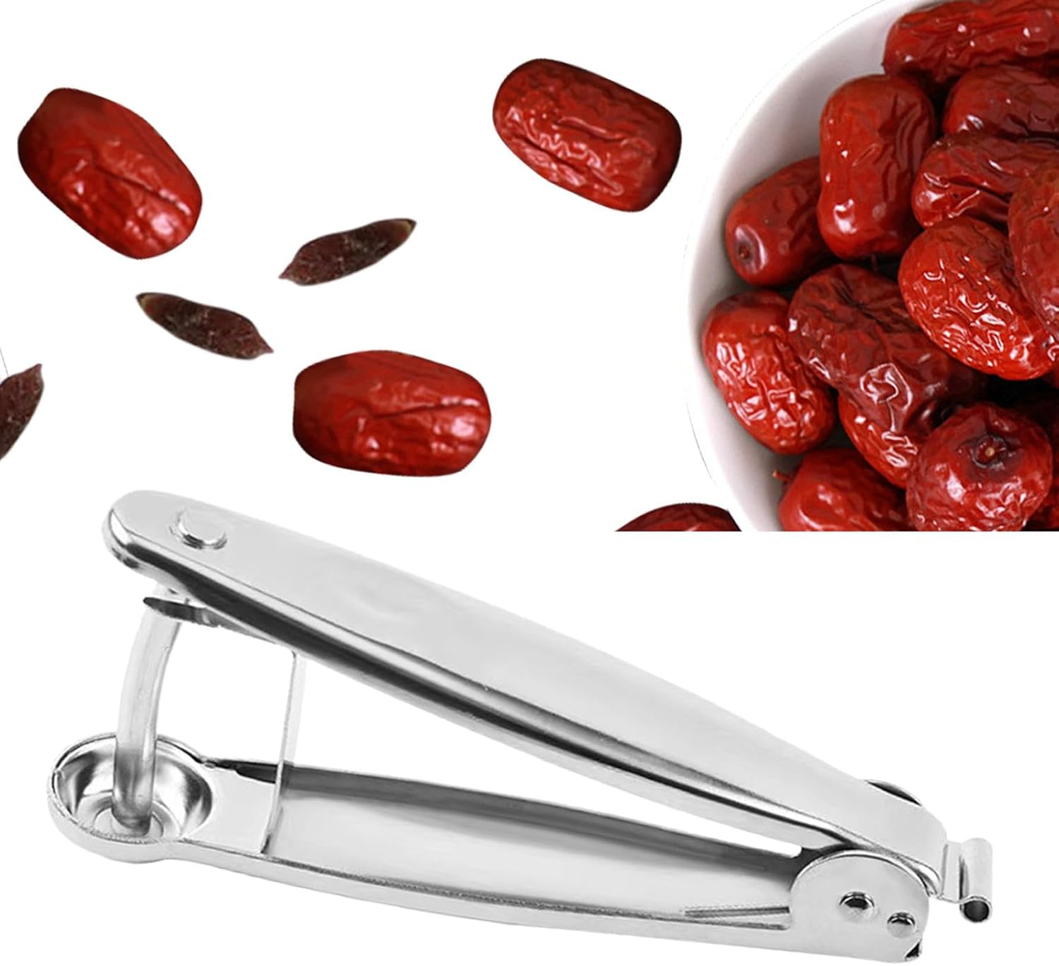 Herramienta de deshuesador de cerezas, de acero inoxidable, descorazonador de cerezas, herramienta de picadura de azufaifo, descorazonador de oliva,