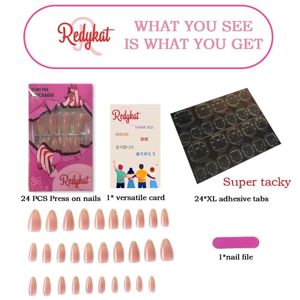 24 uñas postizas hechas a mano con brillo nude y brillante, uñas postizas de gel suave a presión, arte de uñas de calidad de salón de belleza, uñas