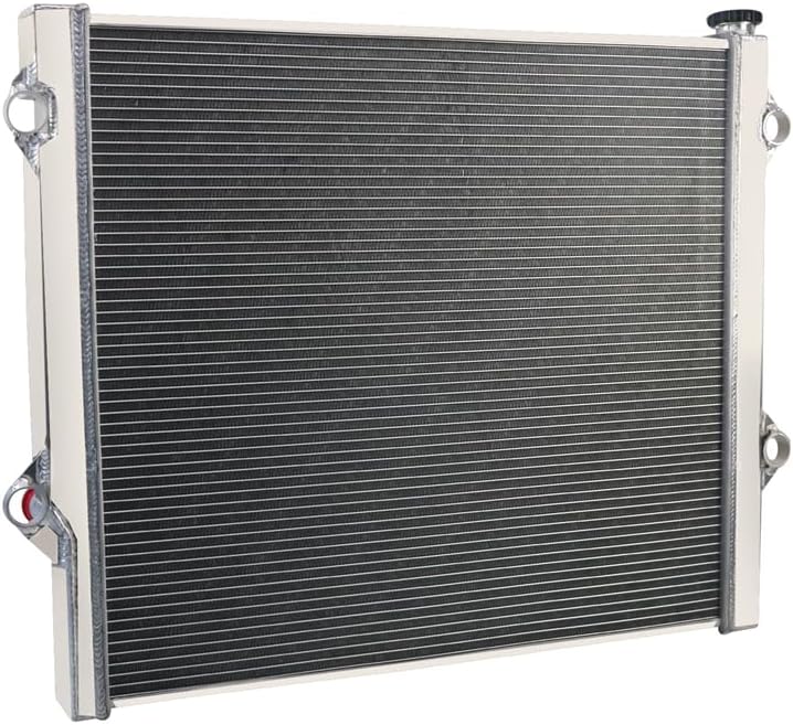 Radiador de aluminio de 2 filas compatible con Toyota Landcruiser Prado KZJ120 KDJ120 120 Series 3.0L Diesel 1KZ-TE 2002-2009, radiador de