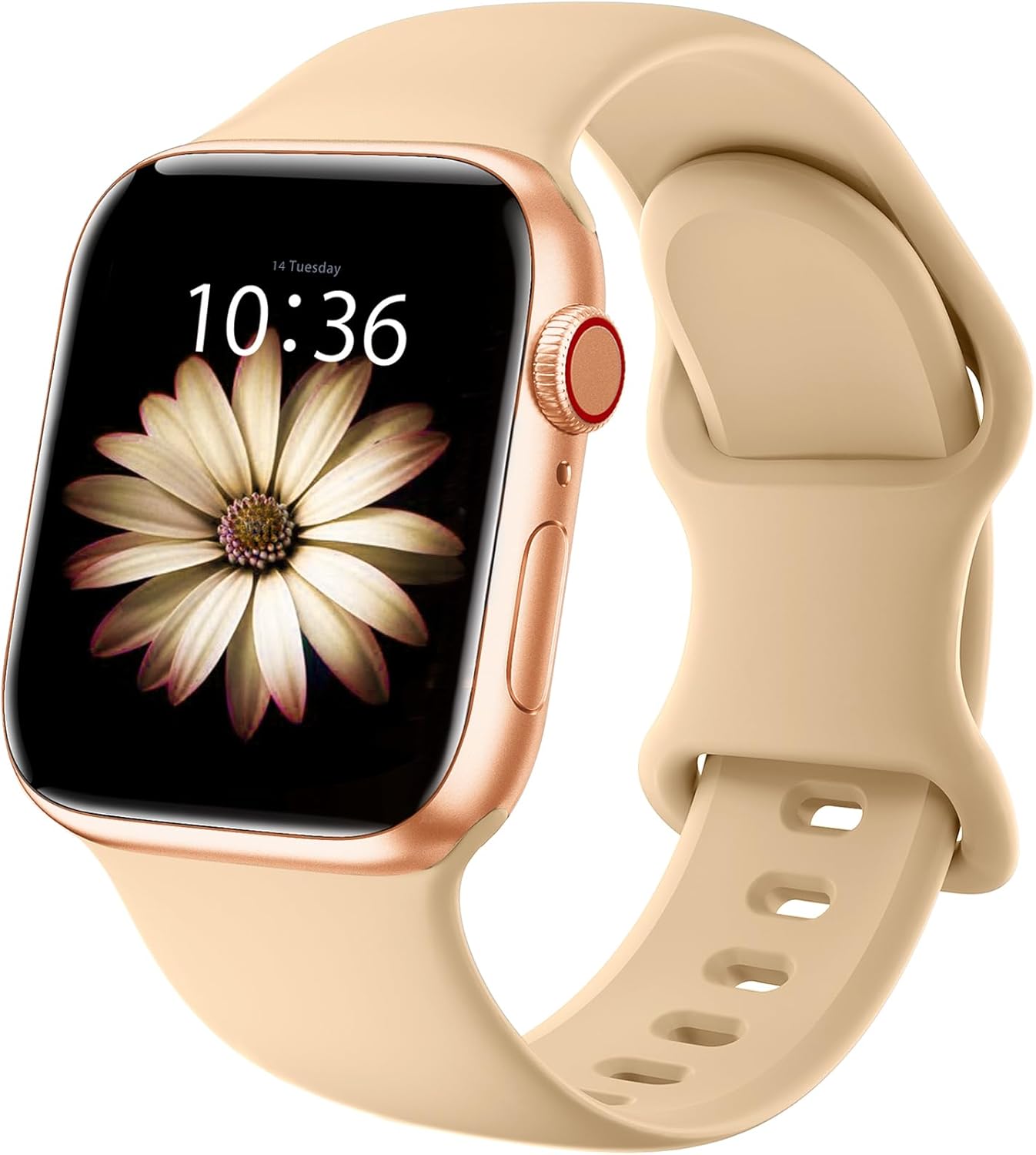 Correas deportivas compatibles con correas de Apple Watch de 1.496, 1.575, 1.614, 1.654, 1.732, 1.772 pulgadas, correa impermeable de silicona suave