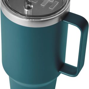 YETI Rambler – Vaso de agua con asa y tapa con popote, de 42 onzas, con aislamiento al vacío con asa, acero inoxidable, color verde azulado agave YETI Rambler – Vaso de agua con asa y tapa con popote, de 42 onzas, con aislamiento al vacío con asa, acero inoxidable, color verde azulado agave