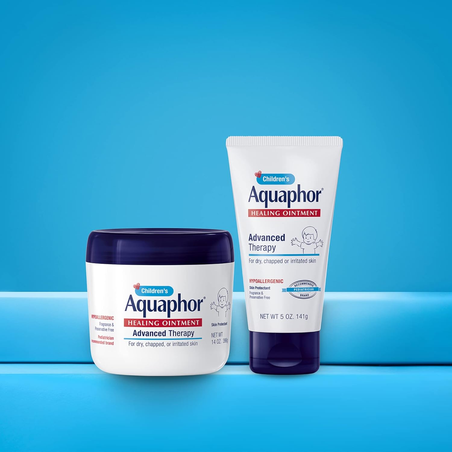 Aquaphor Ungüento curativo para niños, terapia avanzada protector de piel, hidratante corporal para piel seca, ungüento curativo multiusos para