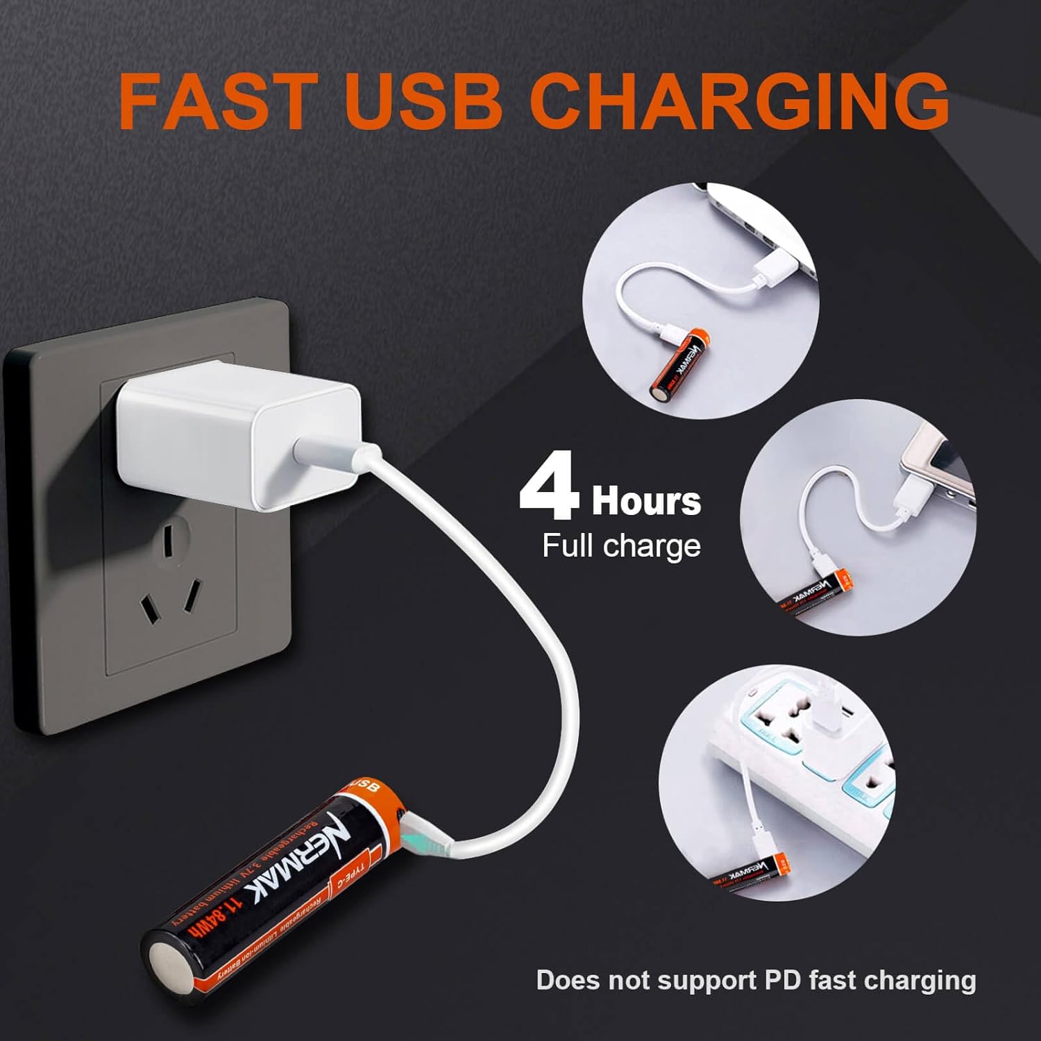 Batería de litio recargable USB de 3.7V 3200mAh para linternas, faros, luces de bicicleta, altavoz Bluetooth, etc