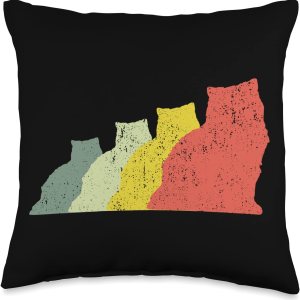 Retro Himalayan Cat Gift for Men, Women & Youth Mom & Dad Silhouette – Almohada vintage con diseño de gato del Himalaya, 16 x 16 pulgadas, multicolor Retro Himalayan Cat Gift for Men, Women & Youth Mom & Dad Silhouette – Almohada vintage con diseño de gato del Himalaya, 16 x 16 pulgadas, multicolor