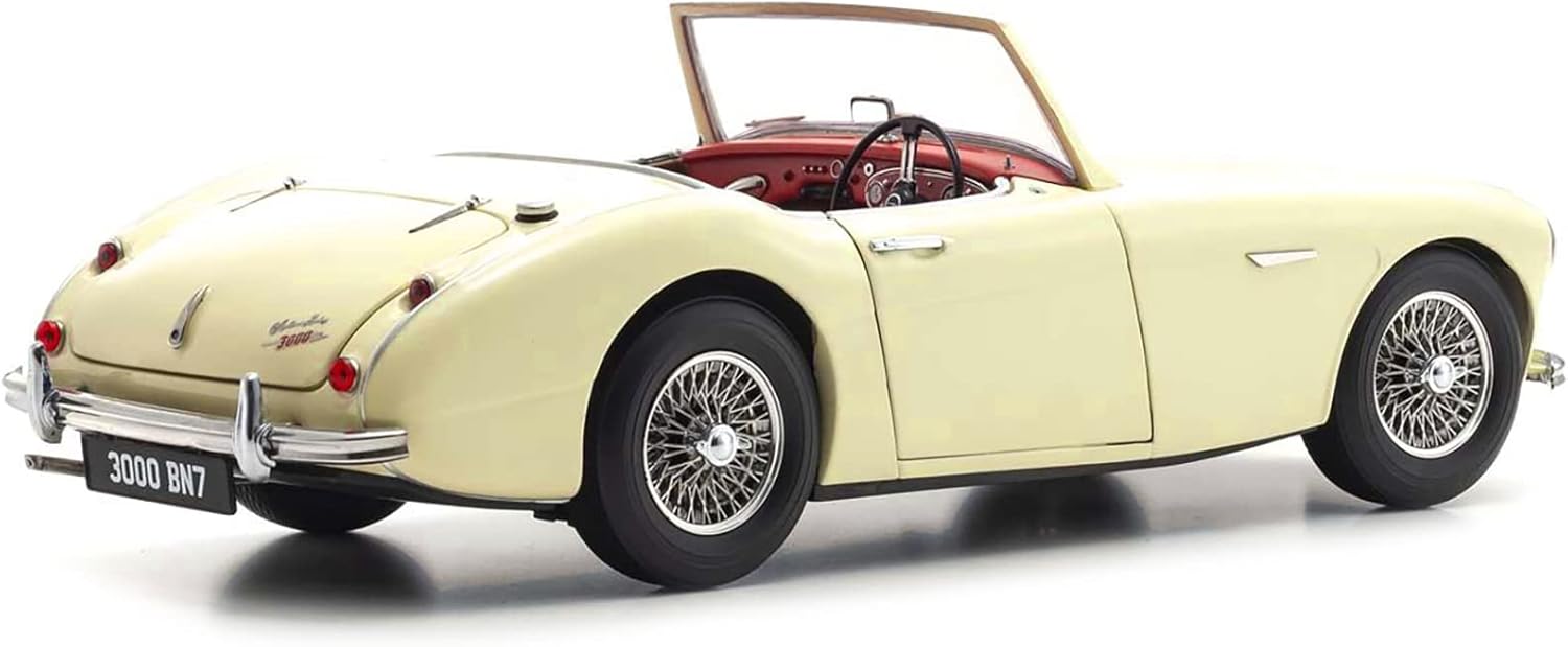 Kyosho Austin Healey 3000 Mk-1 (BN7) Convertible RHD (conducción a la derecha) Inglés Blanco 118 Modelo de coche fundido a presión 08149 EW
