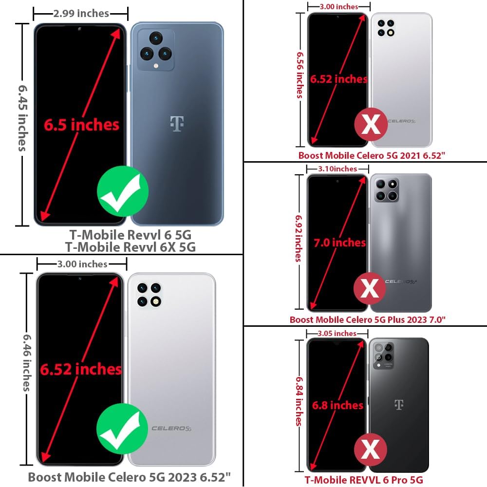 TJS Funda compatible con T-Mobile Revvl 6X 5G, Revvl 6 5G, soporte magnético con anillo de metal, soporte magnético para teléfono (verde)