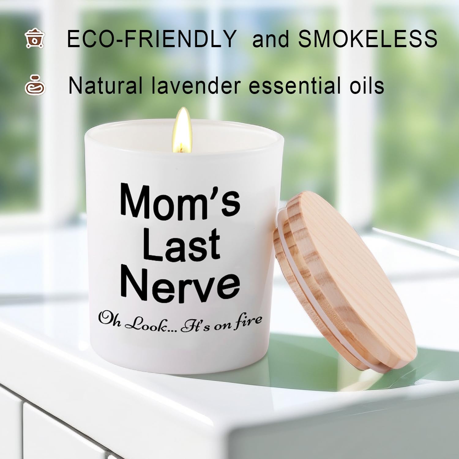 Velas de regalo para mamá de hija o hijo, divertidas velas únicas de Navidad, cumpleaños, día de la madre, regalos para mamá, mamás, Last Nerve Oh