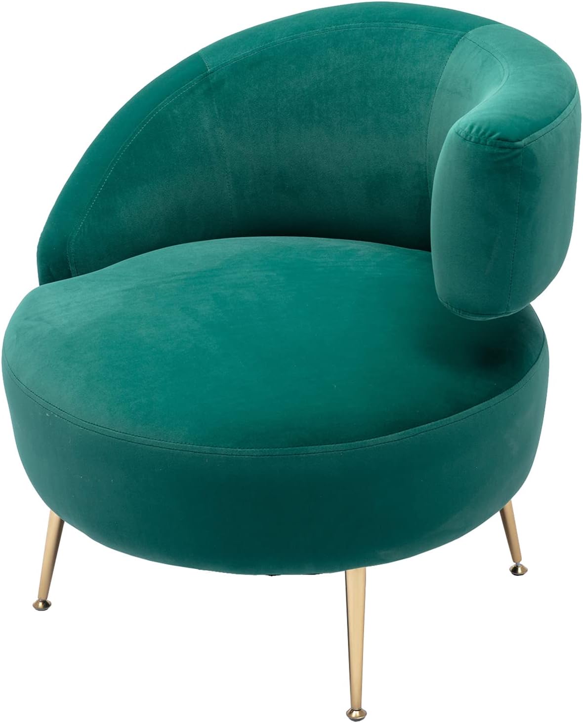Tabaray Silla decorativa verde, silla decorativa de terciopelo con pies dorados para dormitorio, silla moderna para sala de estar, dormitorio, bar,