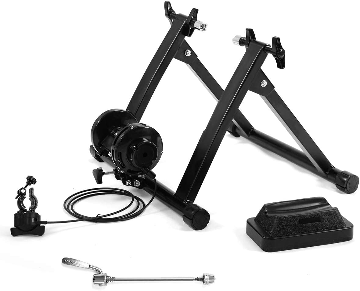 Soporte de entrenamiento de bicicleta, soporte de bicicleta estacionario para montar en interiores, soporte magnético de acero para ruedas de 26 a