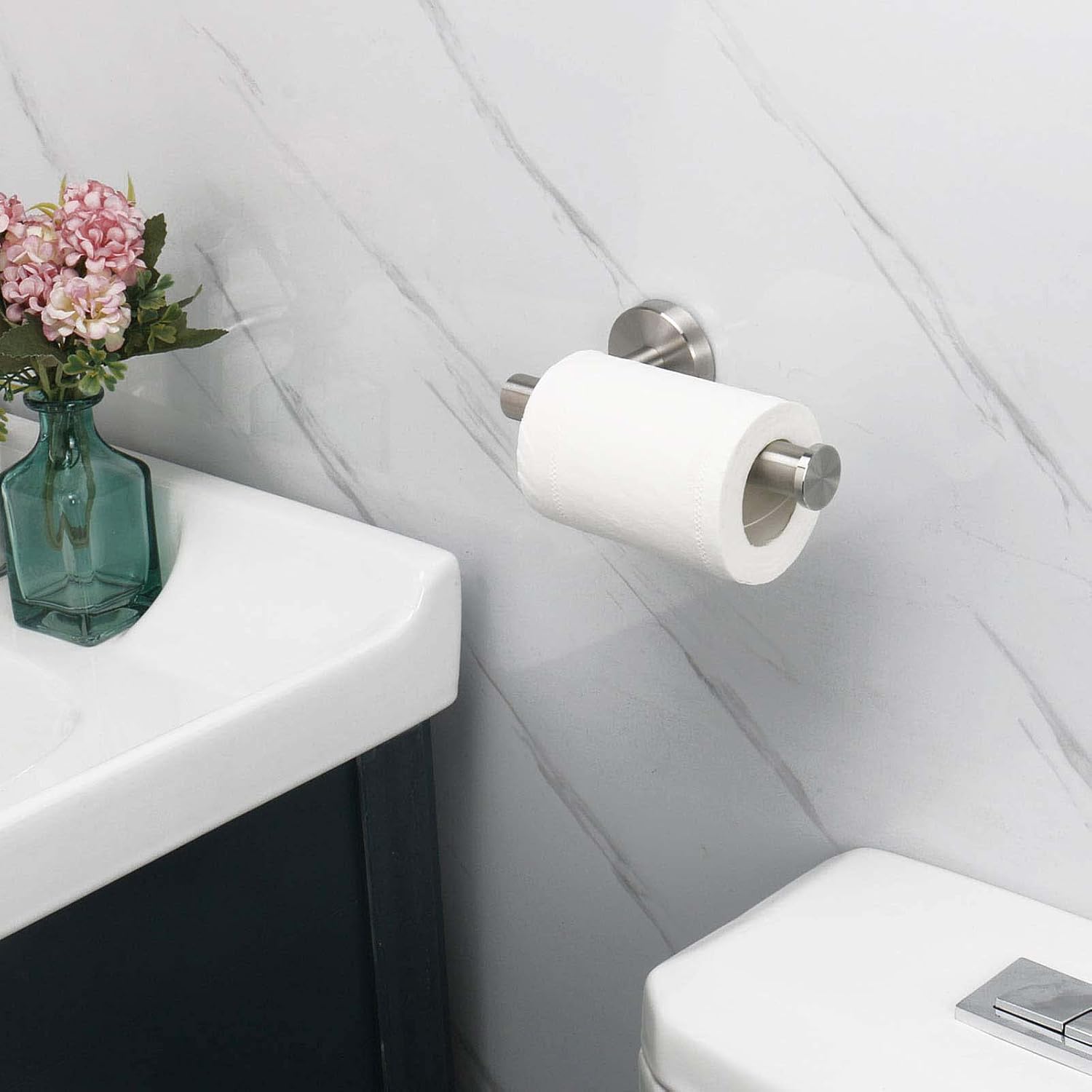 NearMoon Portarrollos de papel higiénico para baño, acero inoxidable SUS304 de alta calidad, para montaje en pared, para baño, cocina (paquete de