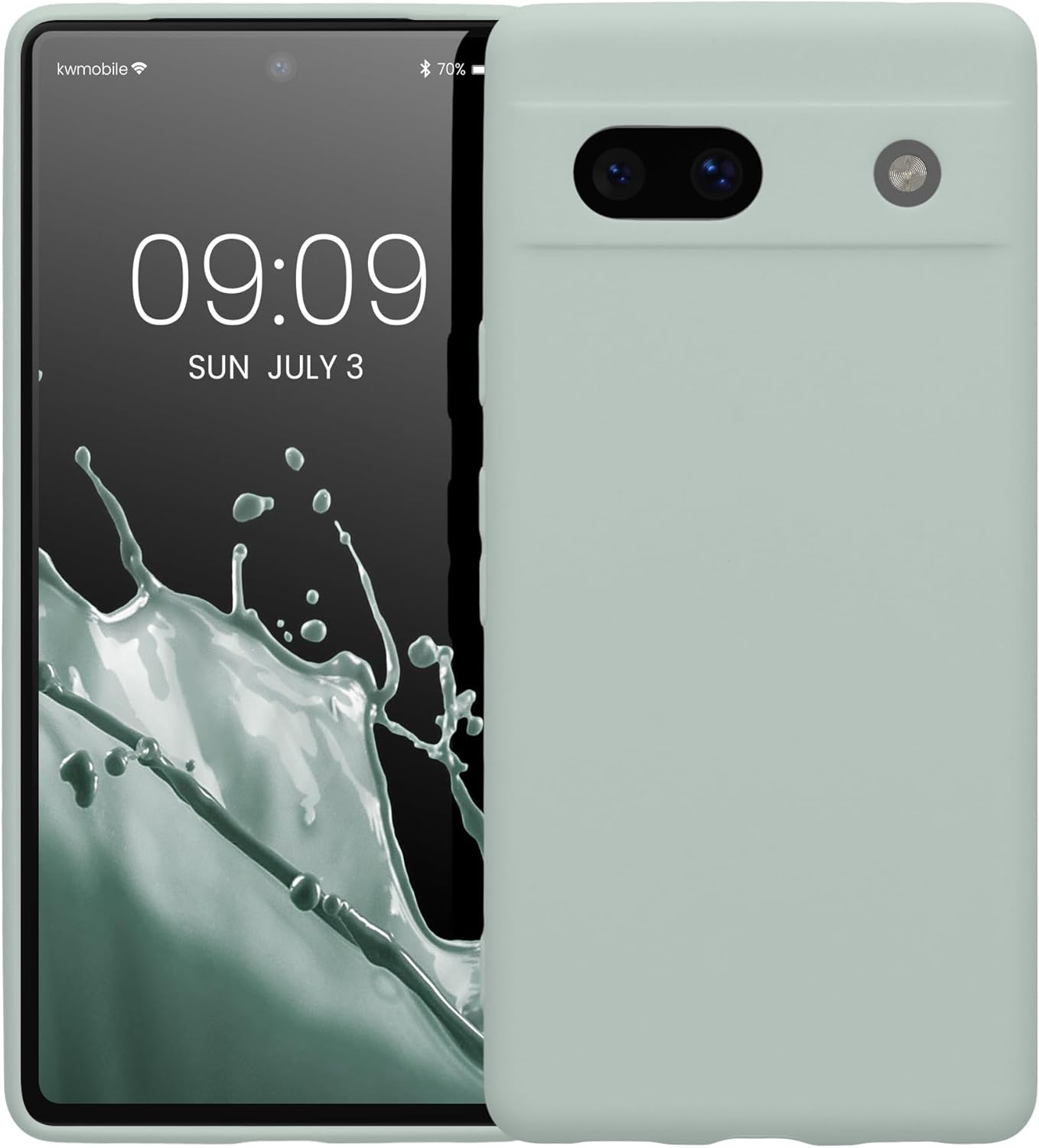kwmobile Funda compatible con Google Pixel 7a – Funda protectora delgada de TPU para teléfono – Acabado mate suave – Menta fresca