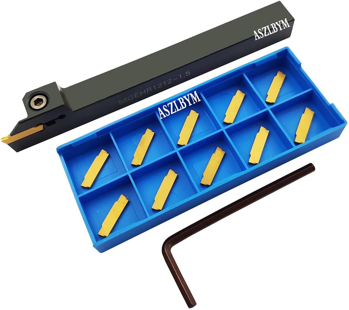 Soporte de herramienta de ranurado para torno MGEHR1212-1.5 con 11 piezas MGMN150-G insertos de ranurado de carburo indexables