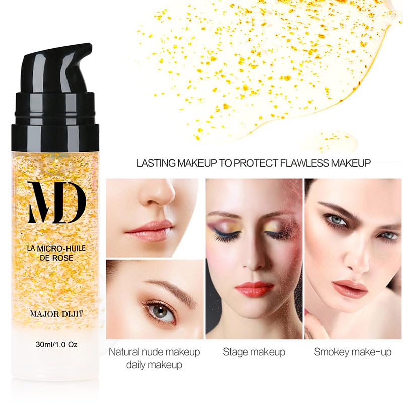 Juego de imprimación líquida, cobertura completa, control de aceite, transpirable, invisible, corrector con base facial, esponja de maquillaje