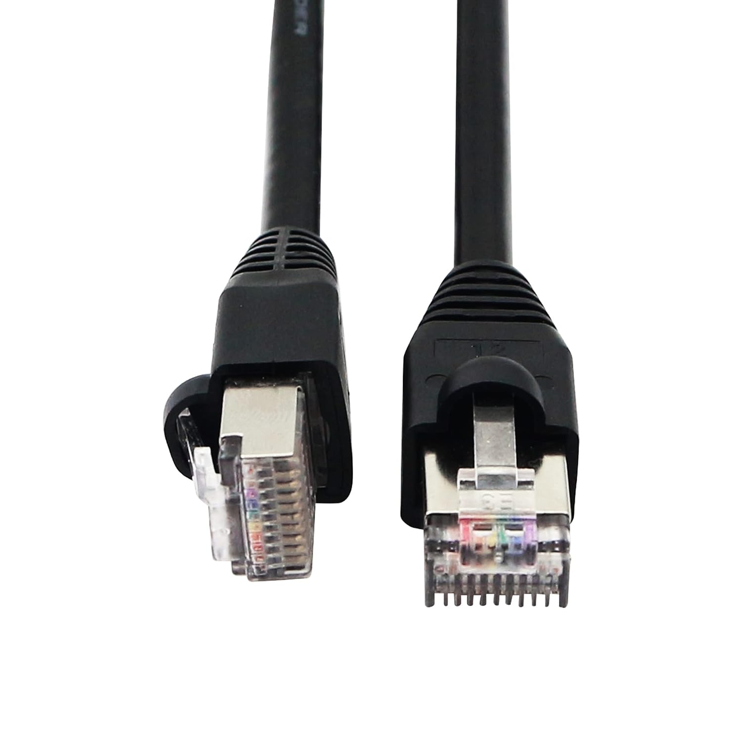 QIANRENON RJ50 10P10C Cat 5E 26AWG Cable macho a macho modular de cristal enchufe con conectores de blindaje para impresión láser Equipo de control