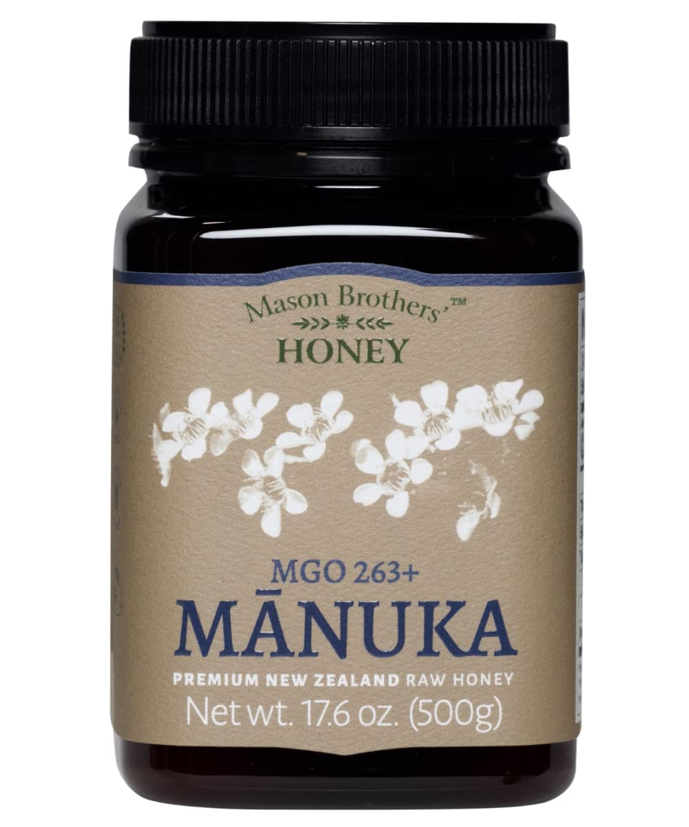 Mason Brothers’ Raw Manuka Honey MGO 263+ MG 514+  Miel de Nueva Zelanda, certificado MGO2x 17.6oz