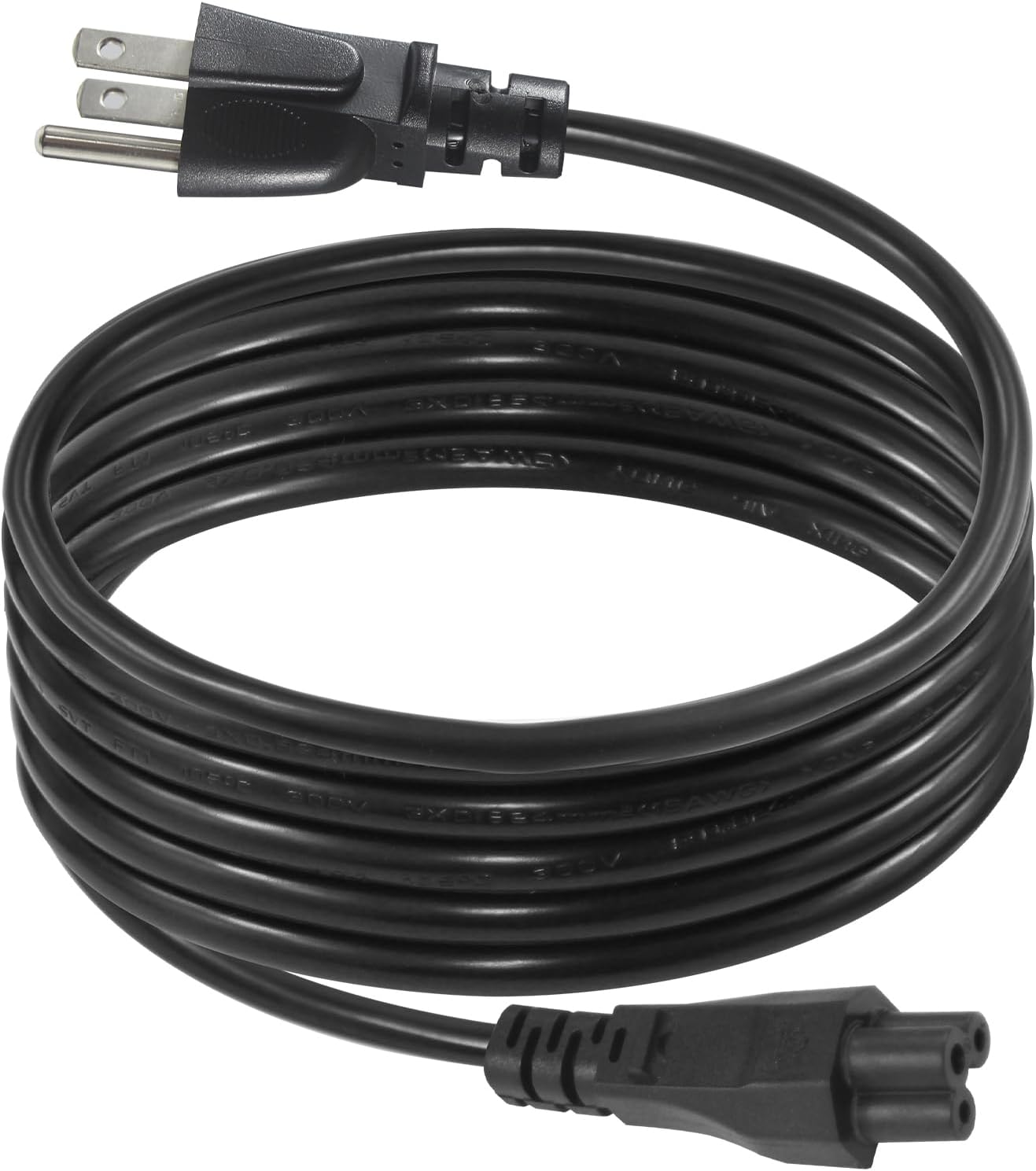 Cable de repuesto para portátil de 3 clavijas de 6 pies  Cable de alimentación de CA de Cloverleaf de 3 clavijas, cable de alimentación de CA