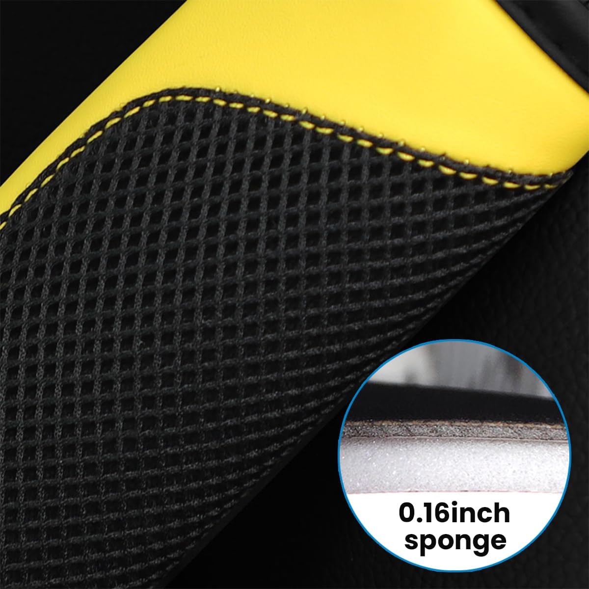 BESULEN Fundas para cinturón de seguridad de automóvil, 2 unidades de malla de cuero, protector universal para correa de hombro para cinturón de