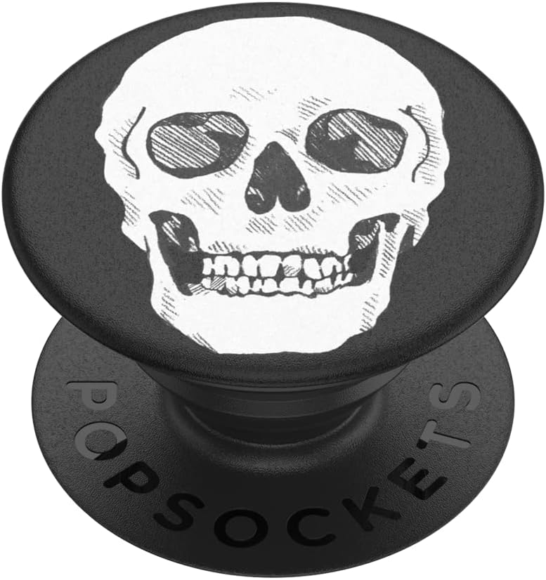 PopSockets Agarre para teléfono con soporte expansible, Skull PopGrip – Shaky Bones