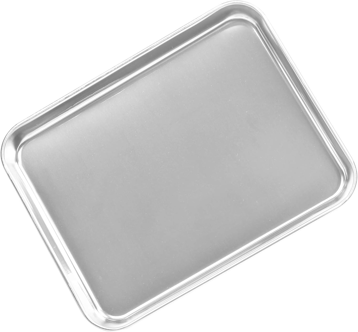 Bandeja grande de acero inoxidable, no tóxica y saludable, con acabado de espejo y bandeja gruesa sin óxido, para hornear galletas, instrumentos
