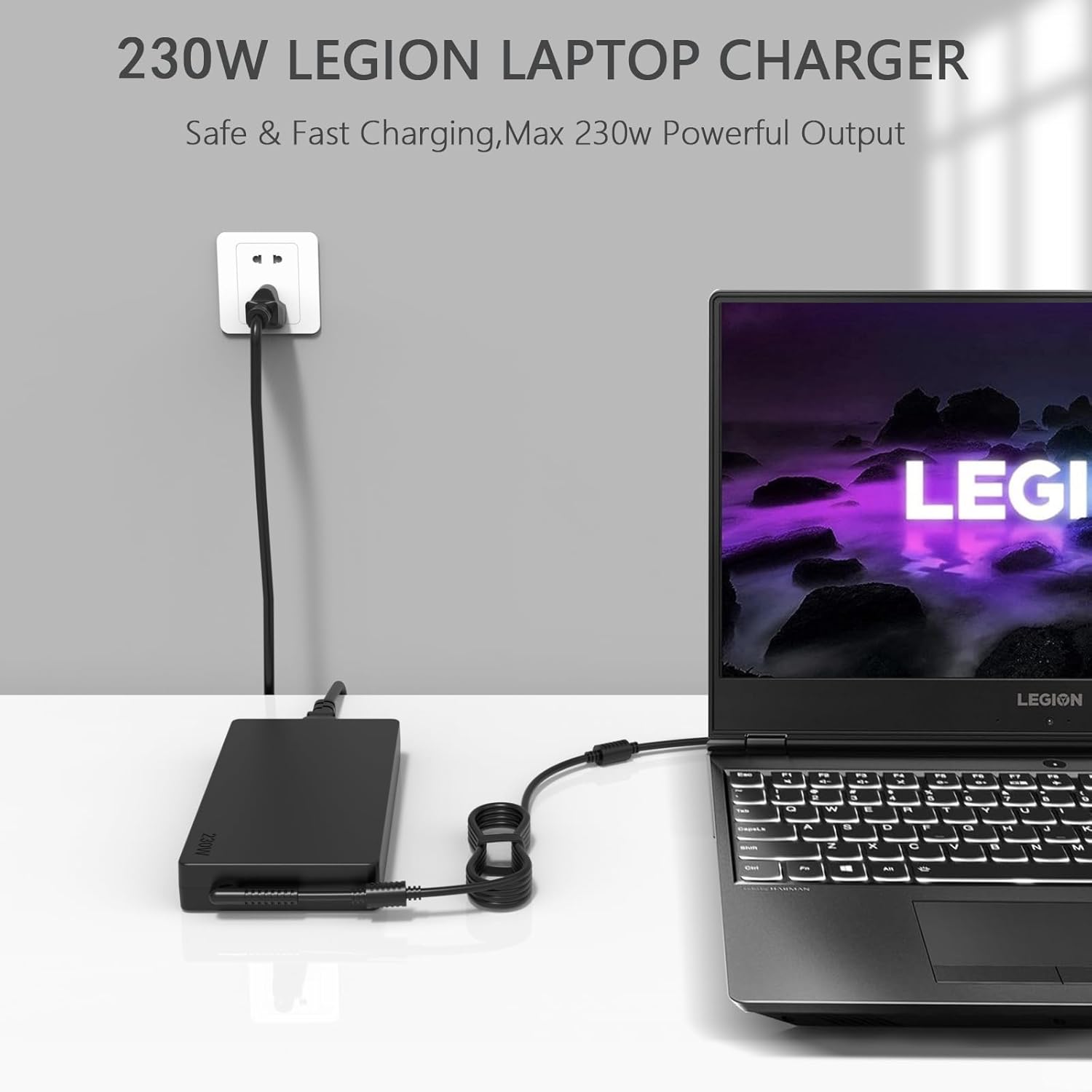 Cargador adaptador de CA de 230 W para Lenovo Legion 5, Lenovo Legion 7 5P C7 S7 Y540 Y545 Y740 Y730 Y900 Y910 Y920 Y7000 Thinkpad P1 P73 P53 P72