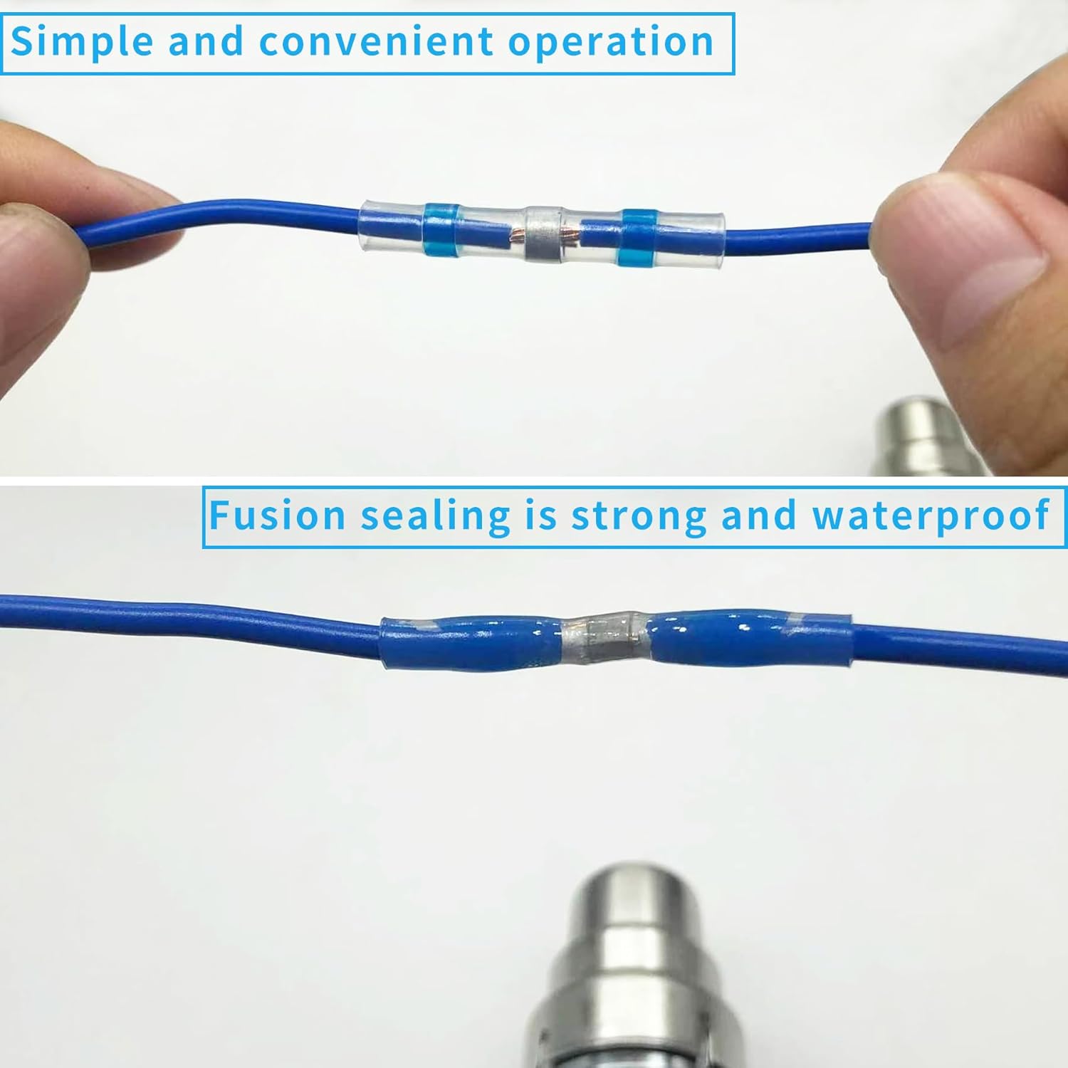330 conectores termorretráctiles a tope – Kit de conectores de cable duraderos para uso automotriz y marino, impermeable y aislado, surtido de