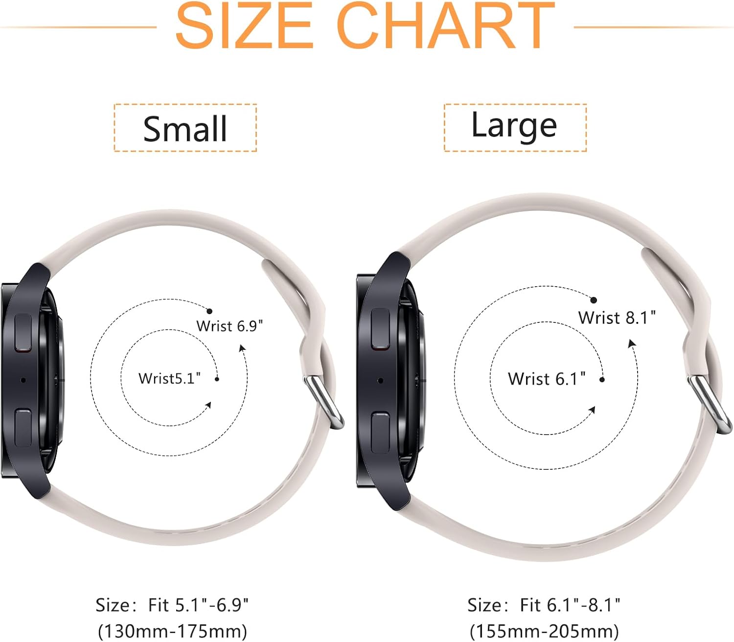 Meliya Correas compatibles con Samsung Galaxy Watch 6 Band 1.575 in 1.732 in, Galaxy Watch 6 Classic Band 1.693 in 1.850 in, 0.787 in, correa de