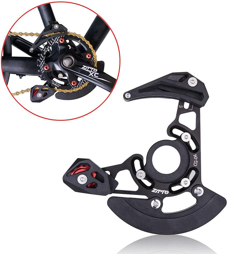 TEAMWILL Sistema protector ligero de la guía 32T-38T de la cadena de la bici de montaña del solo disco