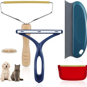 Removedor de pelo de mascotas  Paquete de 4 removedores de pelo de perros y gatos para muebles, removedor de pelusa reutilizable, rastrillo portátil Removedor de pelo de mascotas  Paquete de 4 removedores de pelo de perros y gatos para muebles, removedor de pelusa reutilizable, rastrillo portátil