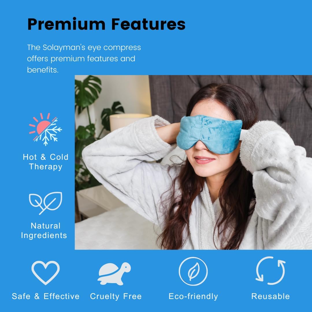 Solayman’s Compresión de ojos de calor húmedo  Compresión de ojos secos activada por microondas  Compresión de calor húmedo para ojos irritados –